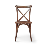 Dřevěné svatební židle CROSS-BACK WOOD ořechové