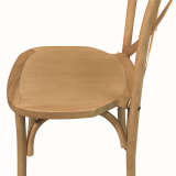 Dřevěné svatební židle CROSS-BACK WOOD světlý dub